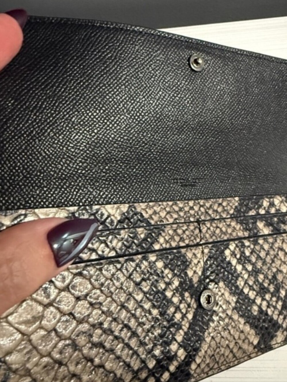 Coach Slim Soft Envelope Wallet featuring python-embossed leather - Picture 6 of 6